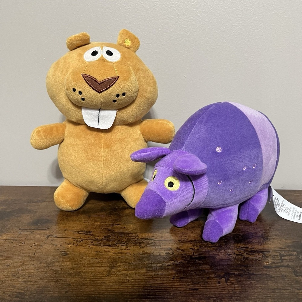 Disney Parks Jessies Critter Carousel Beaver And Armadillo Plush Lot Toy Story